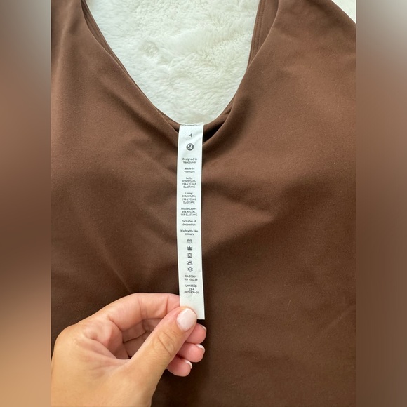 NWT Lululemon Thong Align Bodysuit Removable Bra Pads java Size 4 - Picture 6 of 7